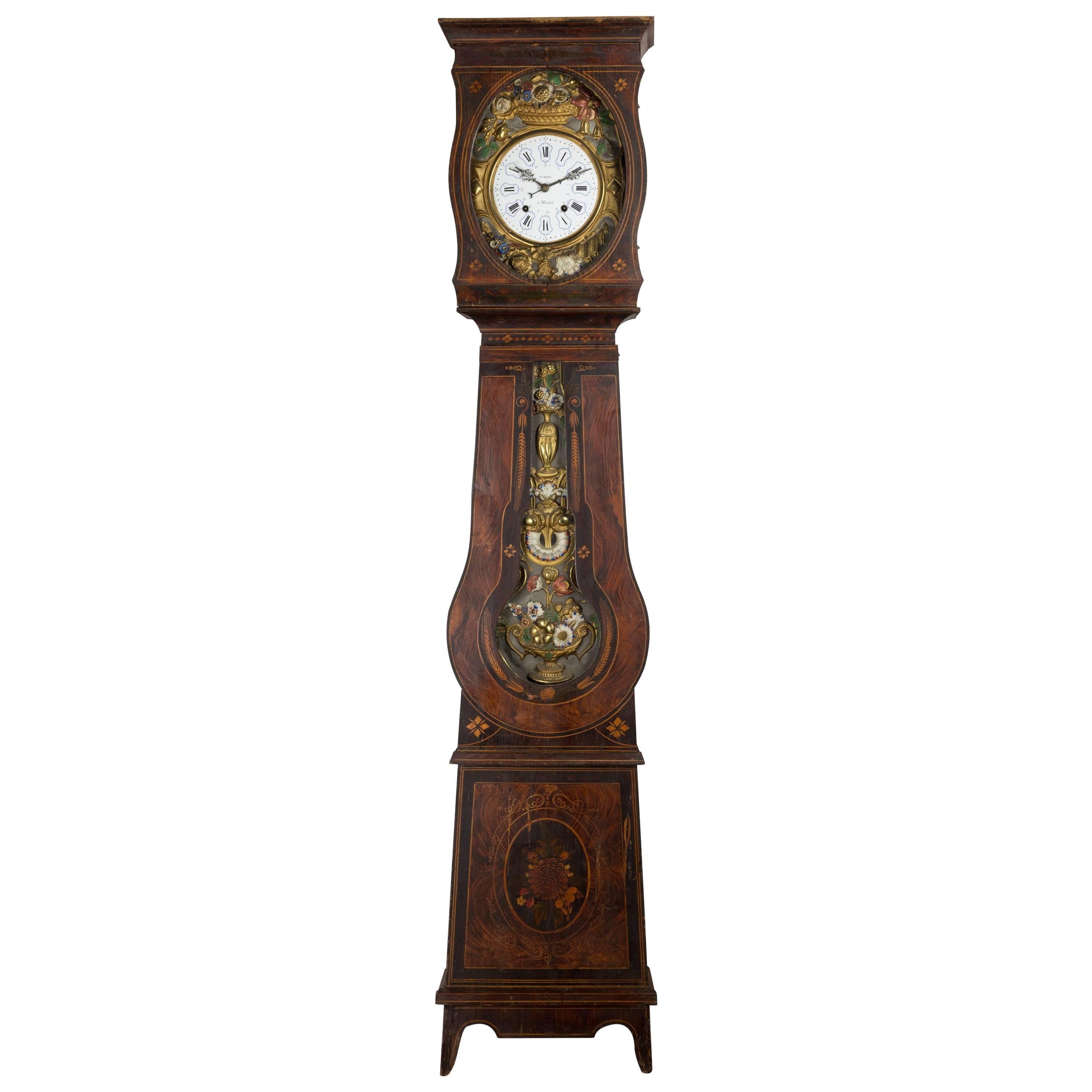 19th Century French Comtoise or Grandfather Clock