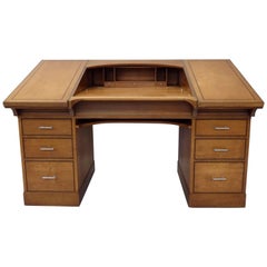 Johann Tapp Custom Built Art Deco Cartoonist Desk with Hidden Compartments