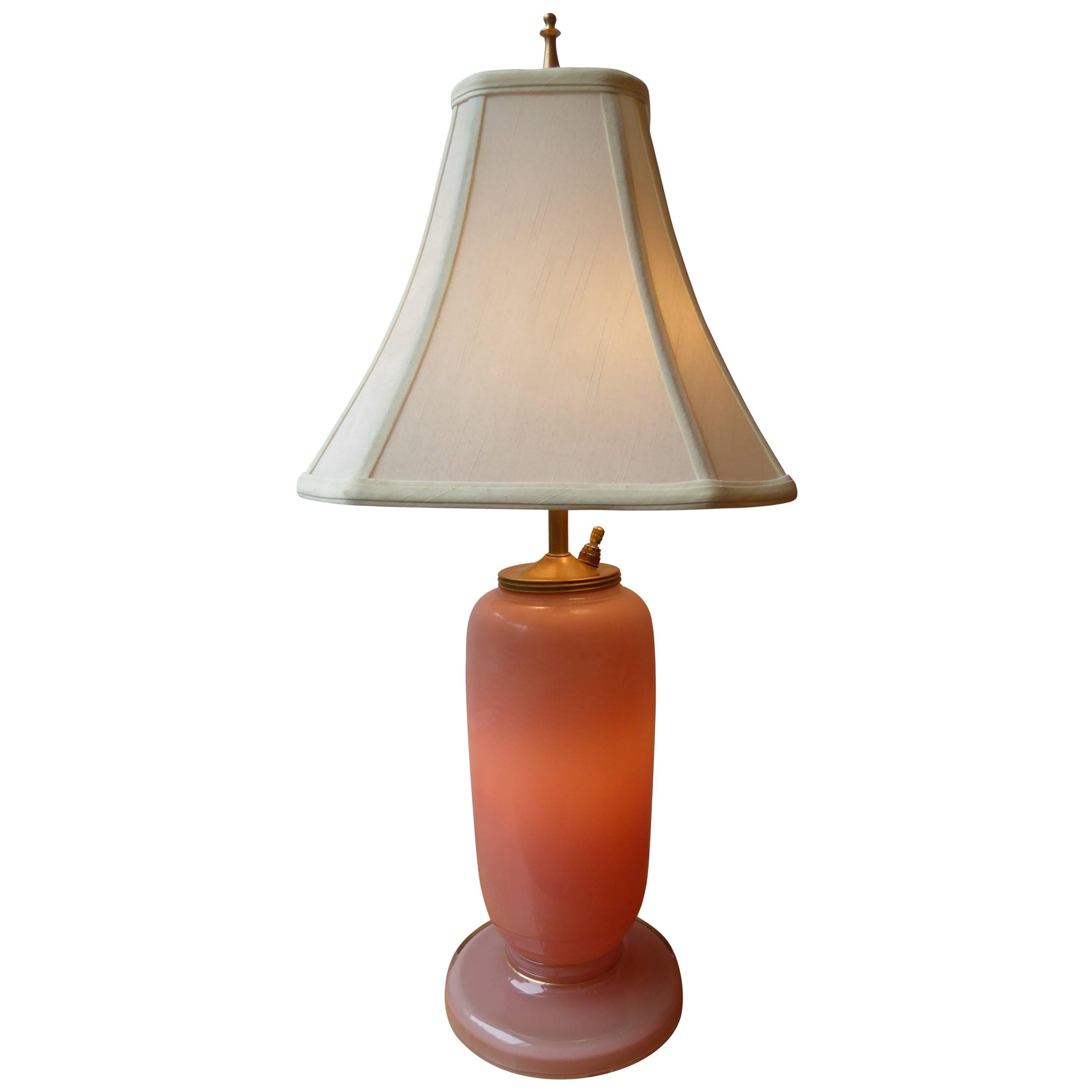 Petal Pink Opaline Table Lamp