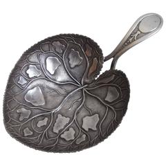 Extremely Rare "Linwood" Leaf Caddy Spoon by Matthew Linwood