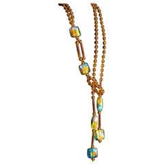 Venetian Glass Bead Necklace by Ercole Moretti