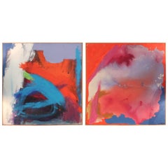 Pair of Paintings by M. Nelson, 1976