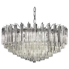 Italian Clear Murano Glass Chandelier 12