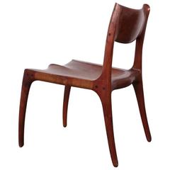 Sculptural Walnut Craft Chair by Rick Pohlers