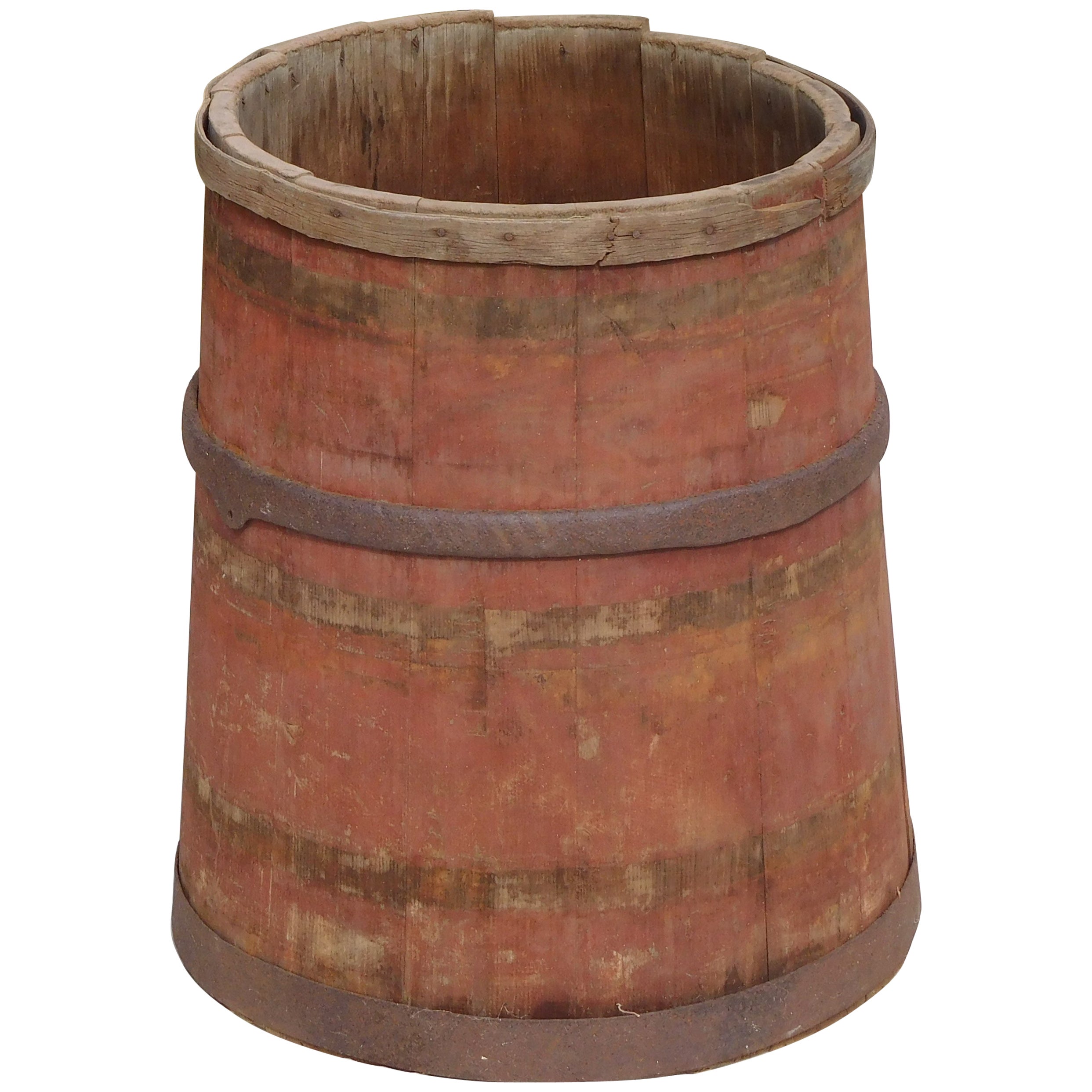 Two Large Vintage Metal Barrels at 1stDibs