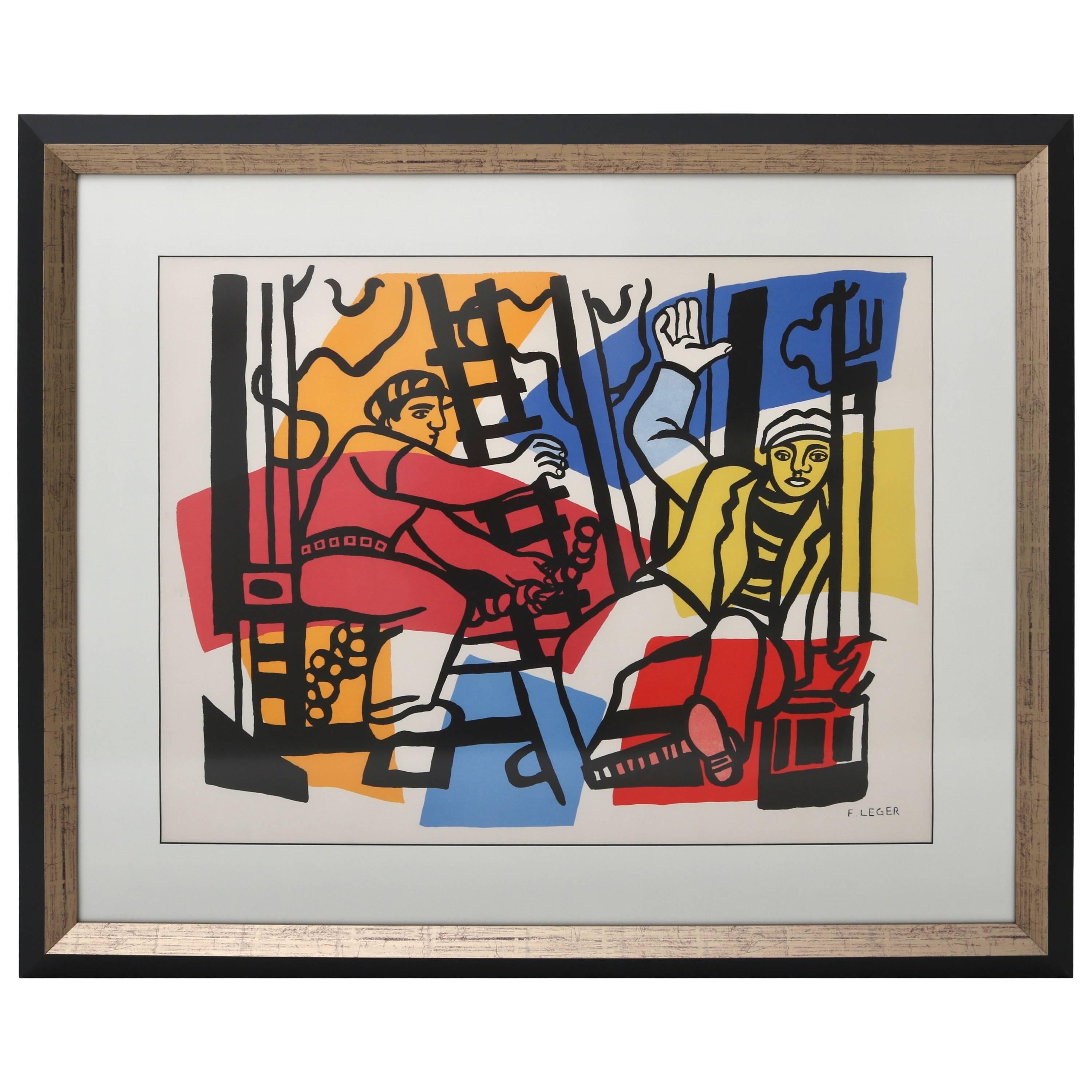 Lithograph Print, After Fernand Leger, from "the Construction Worker" Series