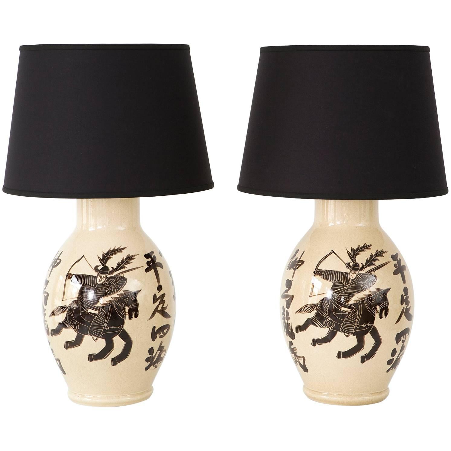 Set of Chinoiserie Lamps