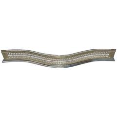 Elegant English Brass Serpentine Pierced Gallery Fireplace Fender, Circa 1780 9