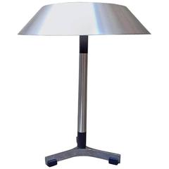 Jo Hammerborg Table Lamp, Model President of Polished Steel, 1960s