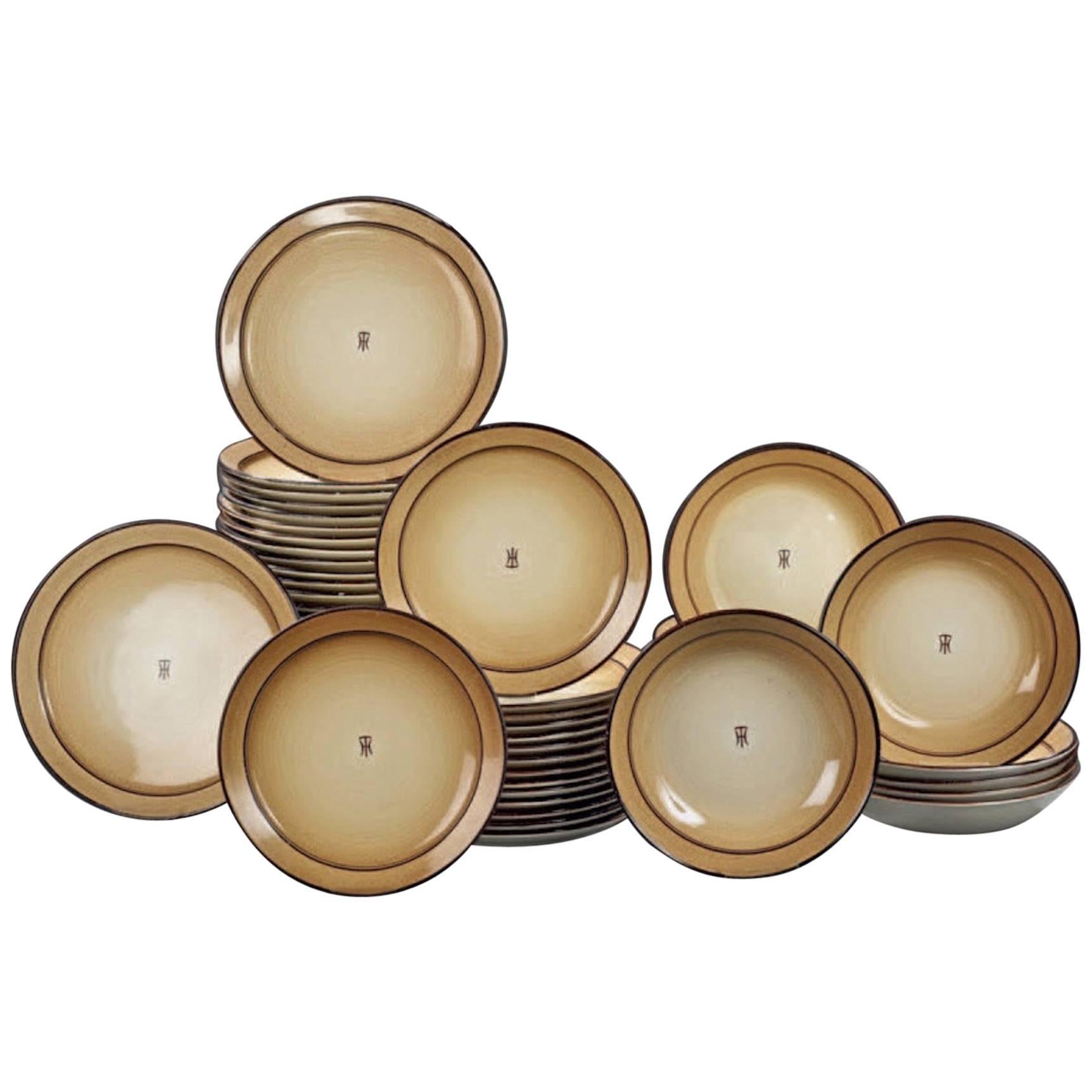 Marcel Goupy Rouard 'Distributeur' Dinnerware Set For Sale at 1stDibs