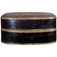 Antique 1880s Round Two Layer Betel Nut Container Tray