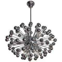 Mid-Century Italian Chrome Multi Sphere Sputnik Chandelier 1