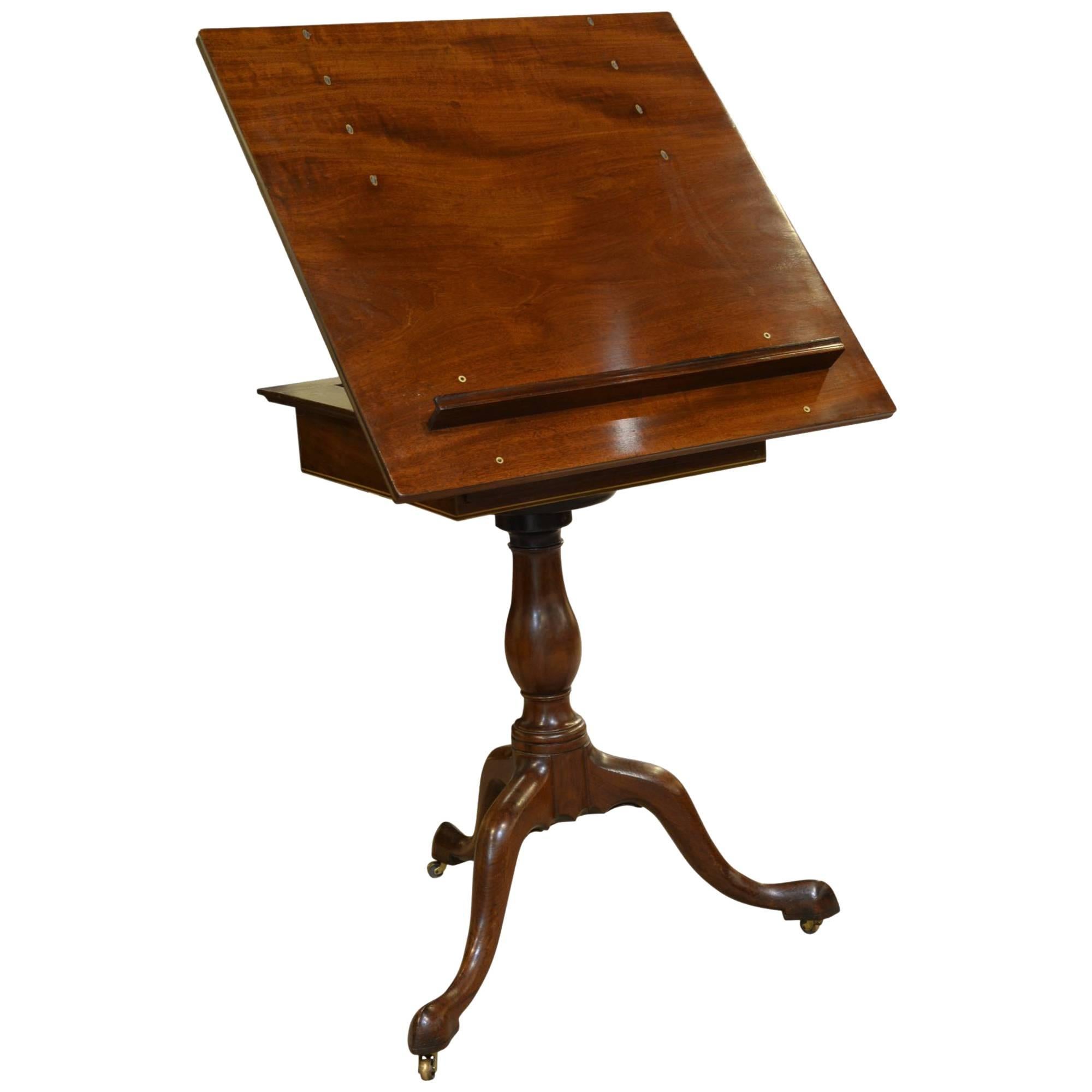 18th Century Mahogany Artists or Reading Table For Sale