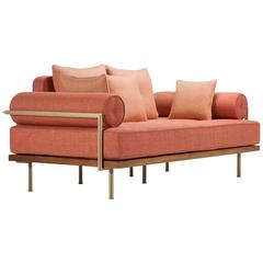 Bespoke Two-Seat, Reclaimed Teak, Brass Frames, by P. Tendercool 9