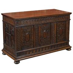 Antique Coffer, French Walnut, circa 1800 1