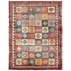 Distressed Vintage Persian Gabbeh Rug