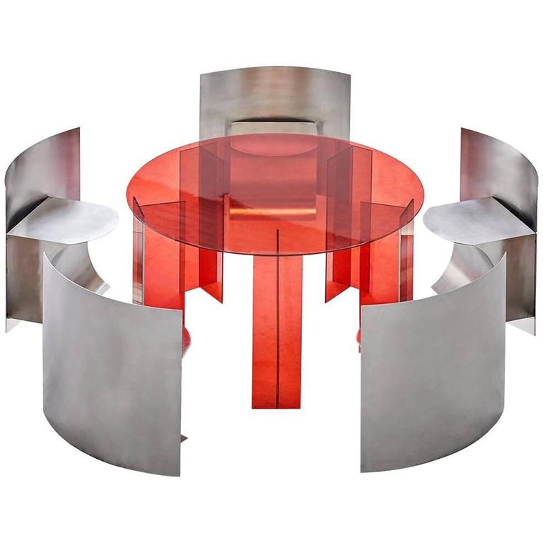 Table And Chair Structure Steel Gl Dining Set By Table And Chair Structure Steel Gl Dining Set By Guillermo Santoma For