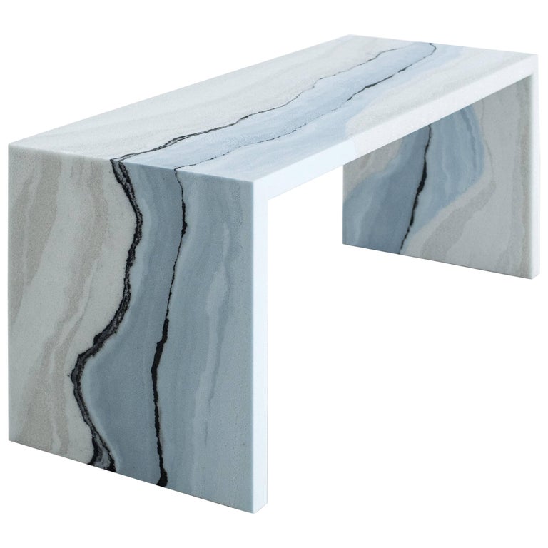 Escape Desk, 'Patagonia', Crushed Glass and Black Silica by Fernando Mastrangelo For Sale
