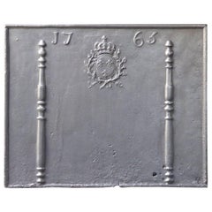 18th Century French 'Pillars with Arms of France' Fireback