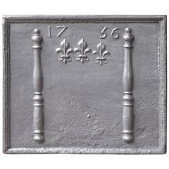 18th Century French 'Pillars with Fleurs-de-Lys' Fireback