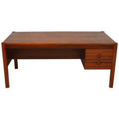 Danish Retro Rosewood Executive Desk Vintage, 1960s