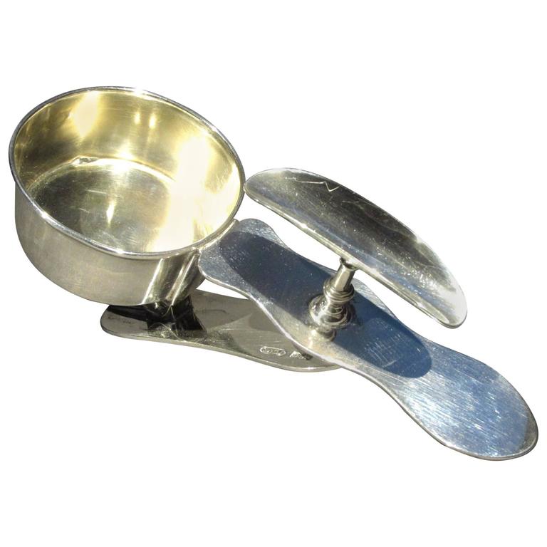 Sterling Silver Portable Cigar Holder / Ashtray by Asprey, Sheffield