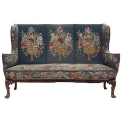 Antique Attractive Queen Anne Style Mahogany Sofa