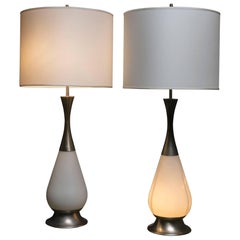 Marvellous Set of Two Stilnovo Table Lamps, Italy, 1960s