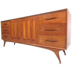 American of Martinsville Mid-Century Walnut Credenza 1