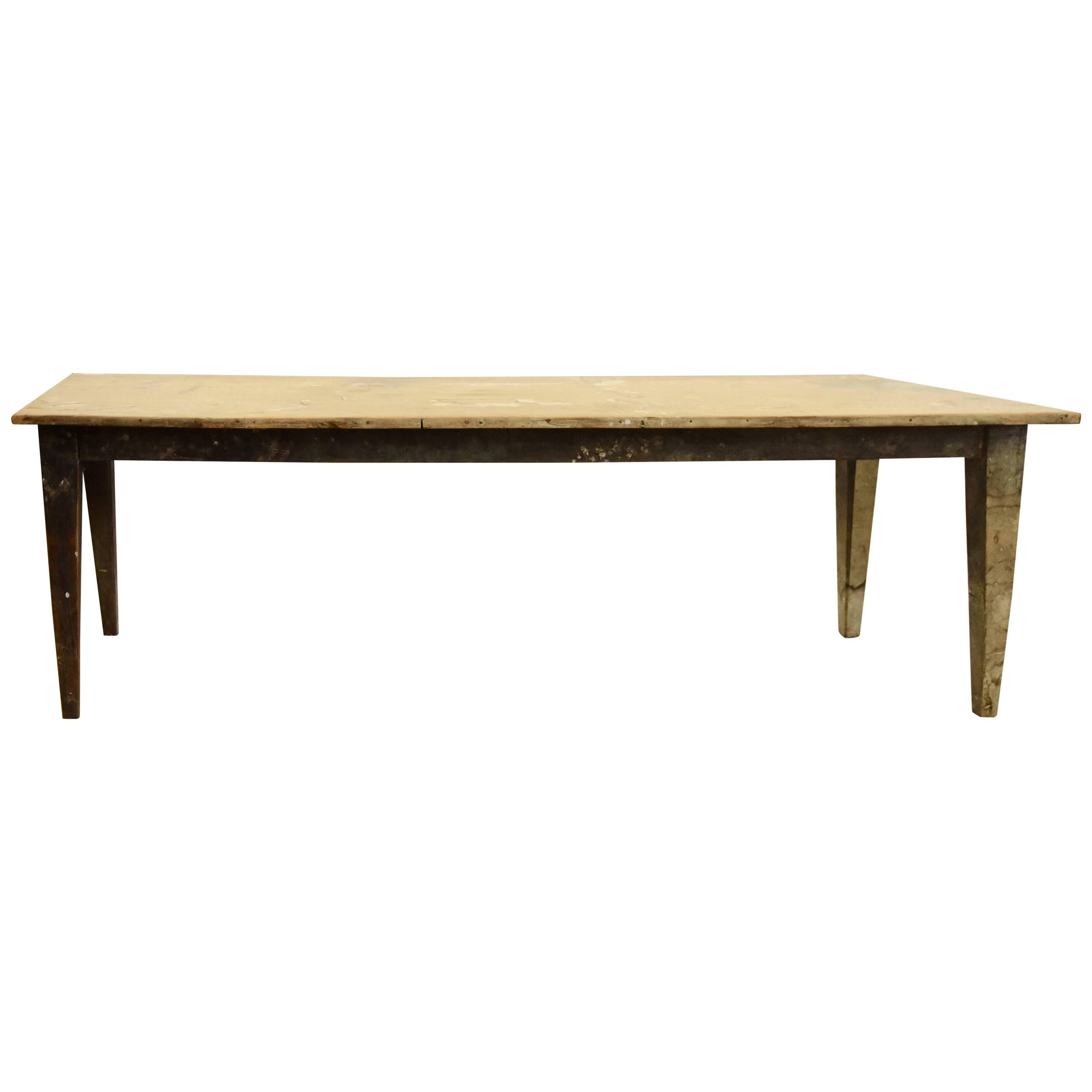 Late 19th Century Spanish Pine Rustic Dining or Work Table