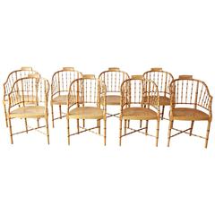 Vintage Regency Bamboo Chairs by Baker Furniture