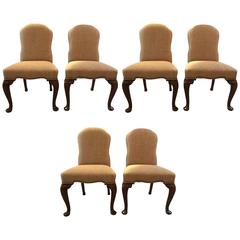 Set of Six Upholstered Dining Chairs 7