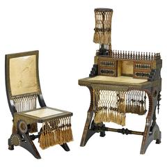 Rare Desk and Chair by Carlo Bugatti 5