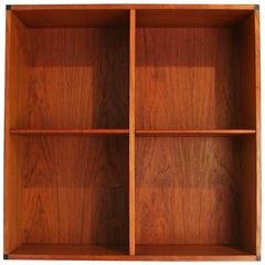 Vintage Danish Aksel Kjersgaard Teak Wallmount Bookcase