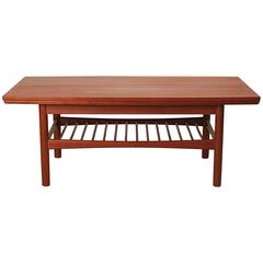 Vintage Danish Teak Coffee Table with Leaves 12
