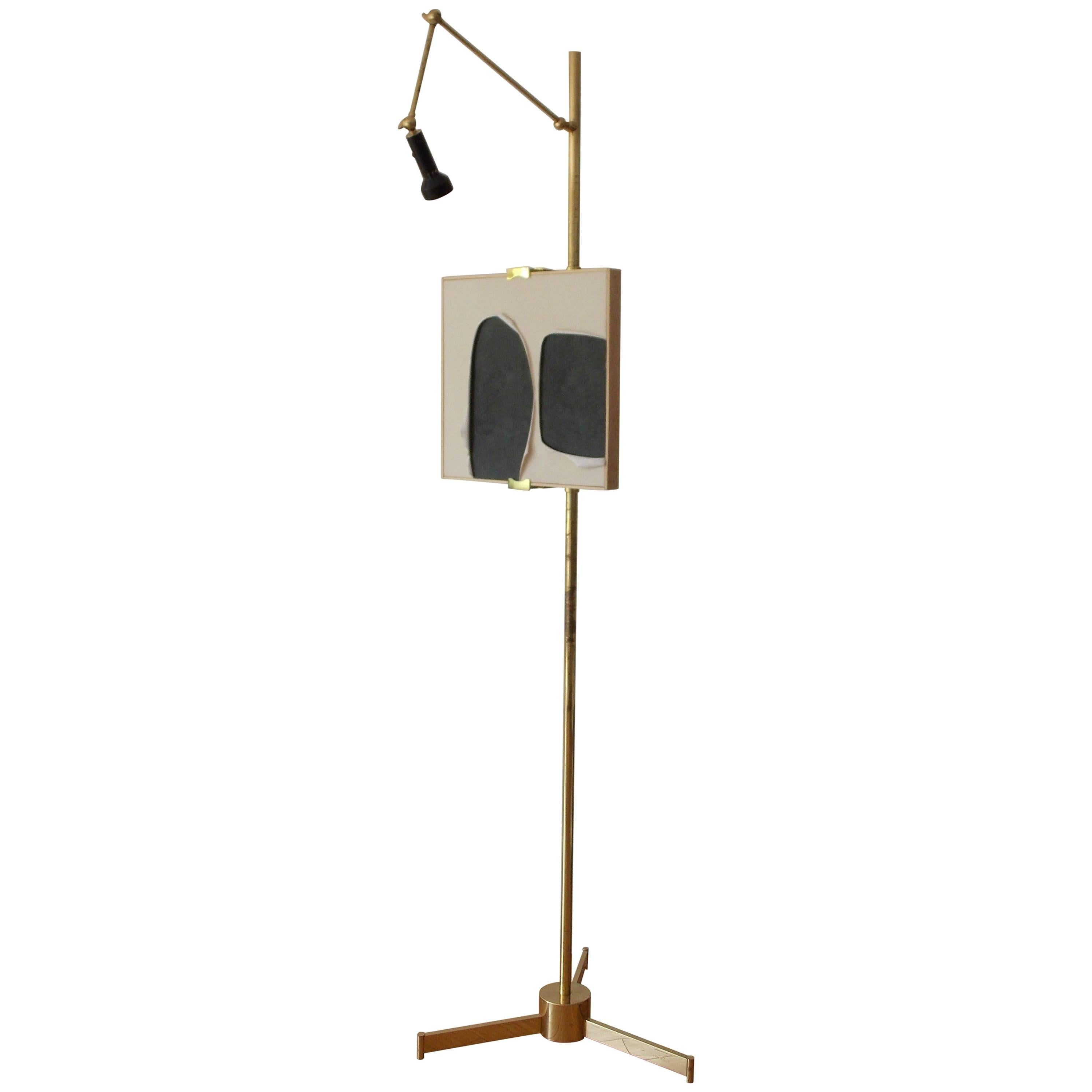 Brass Art Easel Lamp Arredoluce, Italy at 1stDibs artists easel lamp
