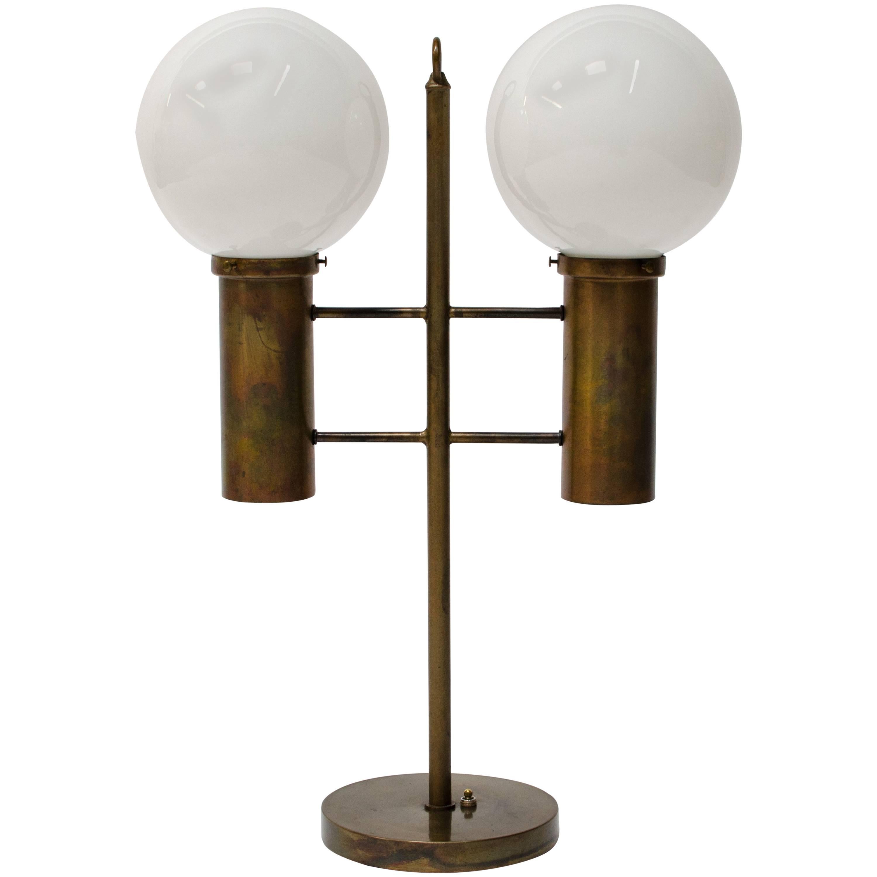 Stuart Barnes Architectural Bronze Table Lamp For Sale