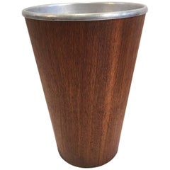Teak Wastebasket with Metal Insert by Martin Aberg for Servex