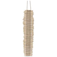 Amy Dov "Dry Lagoon #7" Stoneware and Linen Wall Hanging 1