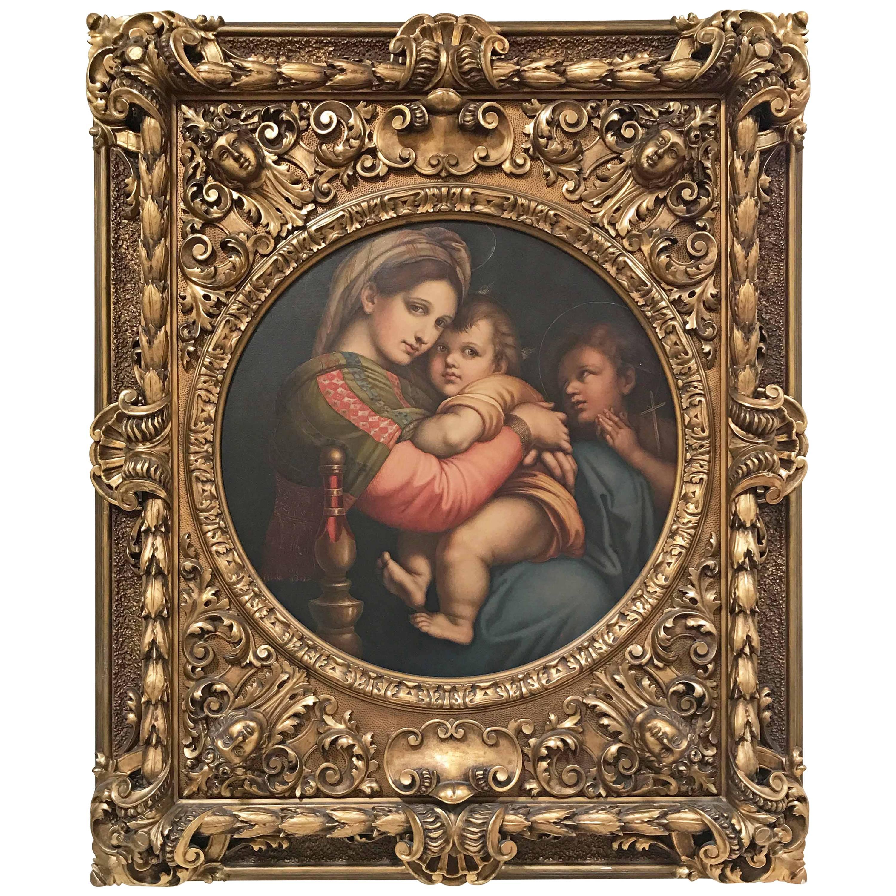 Madonna Della Seggiola, Oil on Canvas, circa 1790
