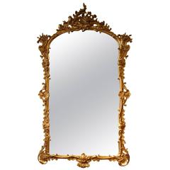 Louis XV Style Giltwood Mirror with Original Glass