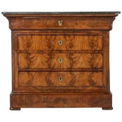 Rare Small-Scale 19th Century Louis Philippe Period Commode, Chest with Marble