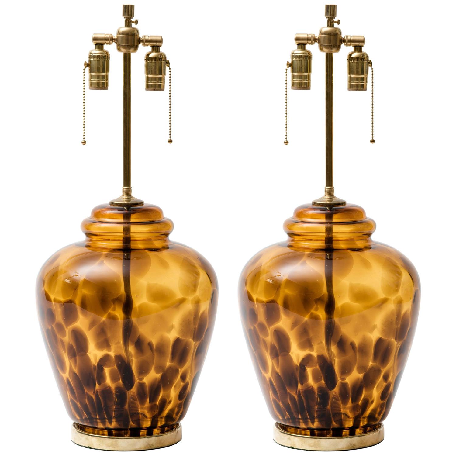 Ginger Jar Lamps 122 For On 1stdibs Tortoise S Glass Ginger Jar Lamps