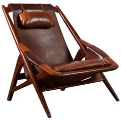 Leather Lounge Chair by W.D. Andersag