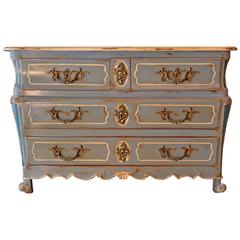 Mid-18th Century Blue Lacquered Wood Provençal Commode, circa 1750