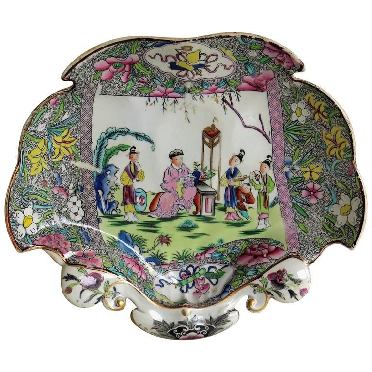 Rare Early Mason's Ironstone Shell Dish Chinese Scroll Pattern, Circa ...