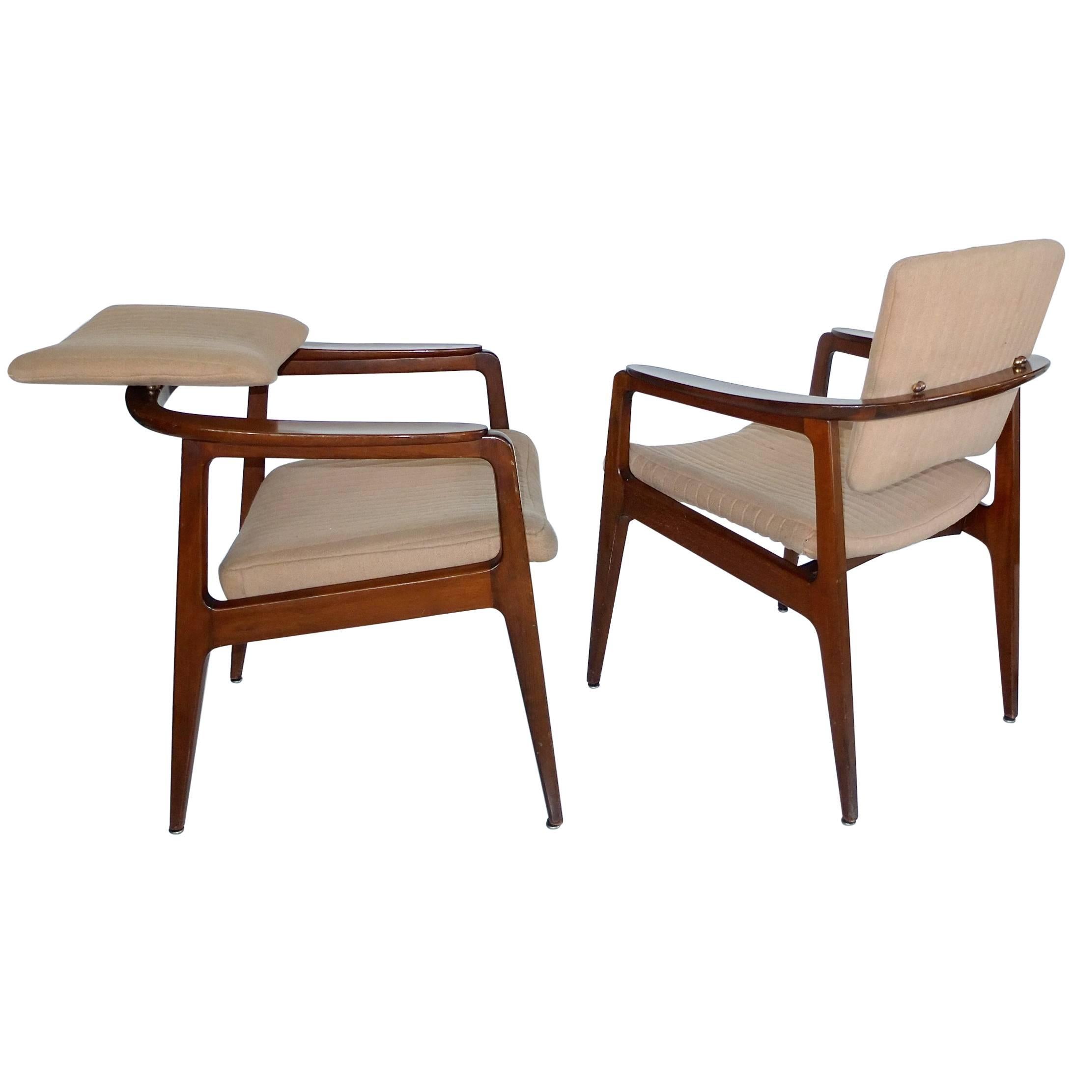 Pair of Tilt-Back Teak Armchairs by Sigvard Bernadotte, the Prince of Sweden