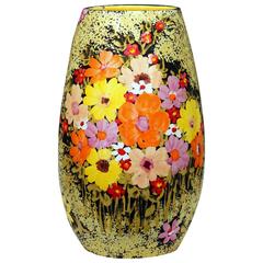 Big Alvino Bagni Vintage Italian Raymor Pottery Ceramic Wildflowers Vase