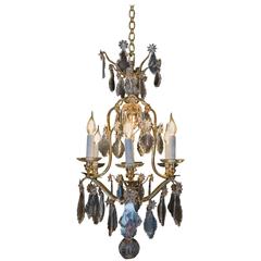 French Louis XV Style, Ormolu and Crystal Chandelier Sign by Baccarat circa 1950