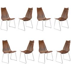 Set of Eight Scandia Chairs in Beautiful Rosewood by Hans Brattrud